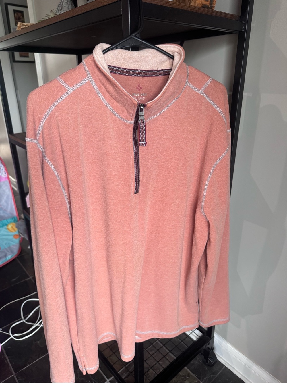 True Grit Dusty Rose Half-Zip Pullover